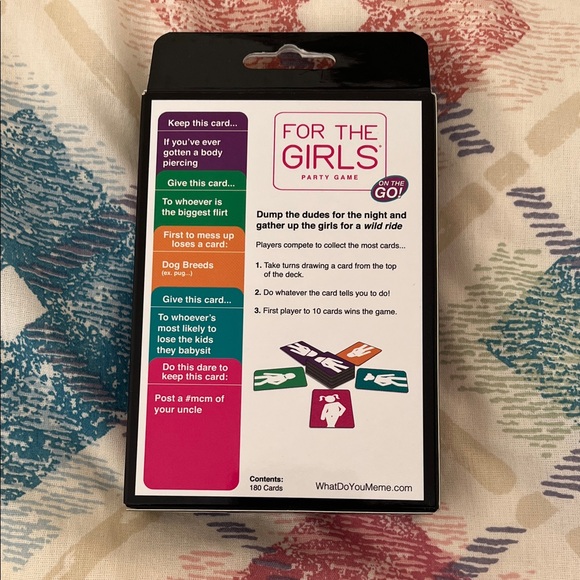 For The Girls Party Game - Black and Pink - Picture 2 of 2